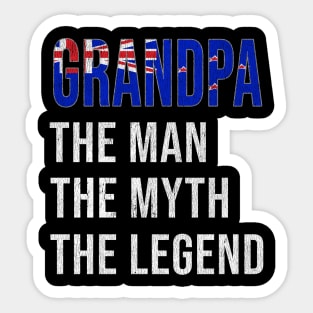 Grand Father New Zealander Grandpa The Man The Myth The Legend - Gift for New Zealander Dad With Roots From  New Zealand Sticker